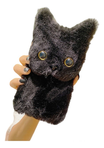 Funda Moda Gato D Peluche Esponjoso Para Huawei Y Xiaomi 