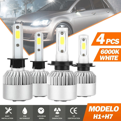 Kit De Faros Led Para Volkswagen 8000lm Para Luz Alta Y Baja