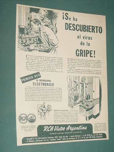 Publicidad Microscopio Rca Victor Electrico