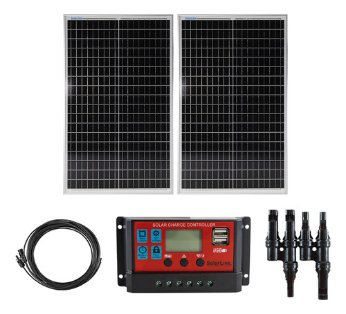 Kit Para Cargar Baterias P/ Motorhome 2 Paneles 40wp Solares