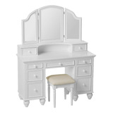 Athy White Vanity Con Taburete