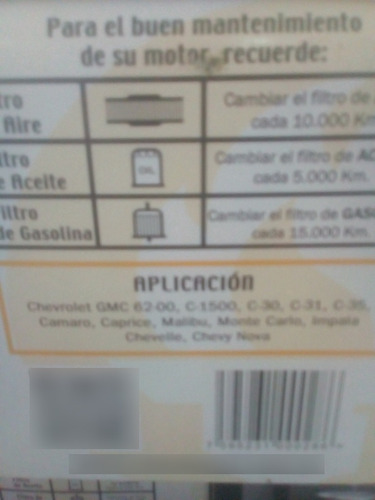 Filtro De Aceite Ch-30 Impala,chevelle,chevy Nova Y Otros. Foto 2