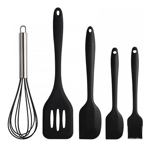 Utensilios De Cocina Silicona Con Núcleo De Acero Set De 5