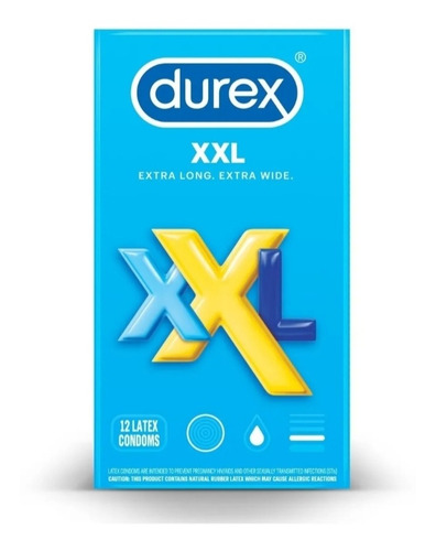 Durex Xxl Condones Extragrandes M - Unidad a $98900