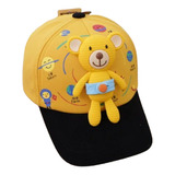 Gorra Cachucha Con Oso Desmontable Y Diseño Infantil