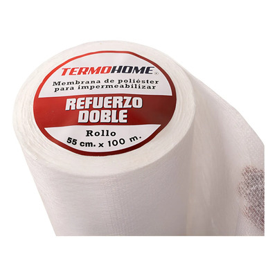 Malla Reforzada Doble Para Impermeabilizar Rollo 55cm X 100m Blanco Mate | Envío gratis