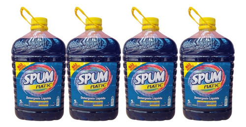 Detergente Spum Matic Azul Pack 4 Und. 20 Litros