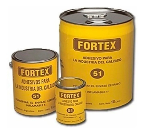 Cemento Contacto Fortex 51 - 1 Lt Calzado Aparar Cuero Zapa