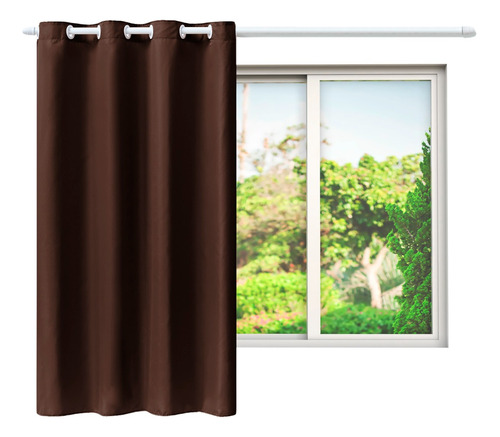 Cortina Para Sala Ou Quarto Jasmim 1,40x1,40m Cor Tabaco