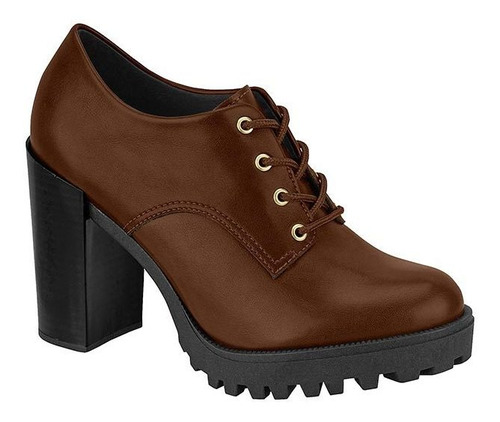 Sapato Moleca Oxford Feminina Salto Alto Conforto 5713101