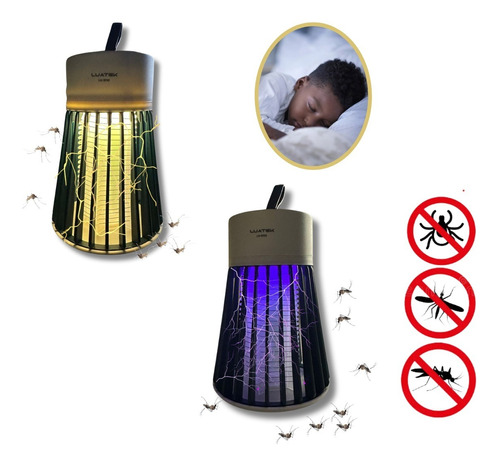 Luminária Mata Mosquito Ultravioleta Armadilha Elétrica  Usb