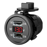 Voltímetro Cargador Usb 5v 2.1a 12v Dc Continua (elegir Led)