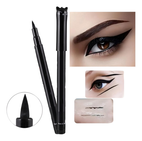 Delineador De Ojos Negro Long Lasting & Liquido Waterproof