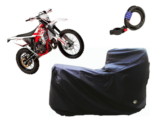 Pijama Carpa Moto Argollas Enduro Impermeable + Candado Sdc