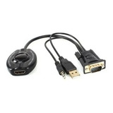 Convertidor Vga(3.5mm)usb(m)/a Hdmi(h) Brobotix 1080p Neg /v