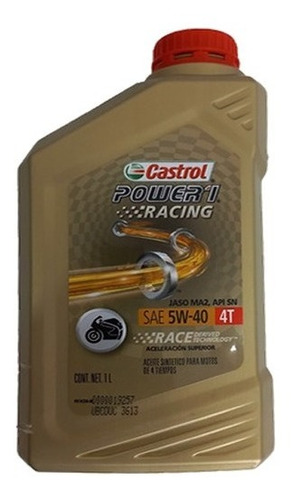 Castrol Power 1 Racing 5w40 Sintetico Aceite Moto 4t 