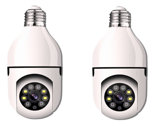 Kit 2 Cameras Lampada Ip 1080p Giratória - Com Visão Noturna