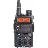 Rádio Comunicador Ht Dual Band Uhf Vhf Fm Baofeng Uv-5r Bandas De Freqüência Vhf/uhf Cor Preto