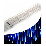 Cascata Chuva De Gelo 8 Tubos Super Leds Az Dupla Face 50 Cm