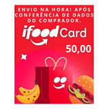 Cartão Gift Ifood De R$50,00 Reais 100% Original !