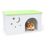 Casa Escondite De Hamster De Madera Para Mascotas Pequenas,