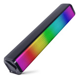 Caixa De Som Pc Soundbar Gamer Led Rgb Caixinha Potente P2