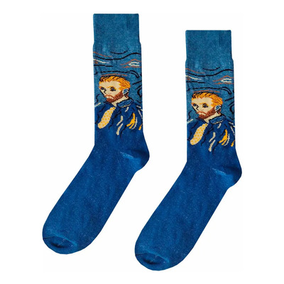 Calcetines De Arte El Autorretrato De Van Gogh Azul Unitalla