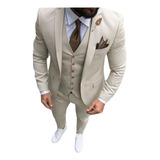 Conjunto De 3 Piezas De Traje De Boda Para Hombre