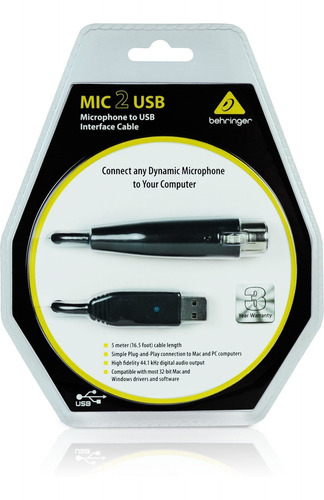 Cabo Interface Audio Usb Pra Microfones Mic 2 Usb