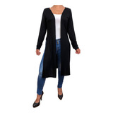 Sobretodo Kimono Largo Ajustado Cardigan Moda Mujer Juvenil