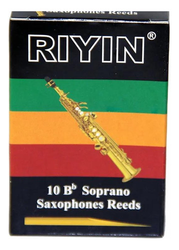 Palheta Riyin Para Sax Soprano Número 1.5 Com 10 Unidades