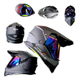 Casco Kov  Onix Doble Proposito Certificacion Dot Y Lentes 