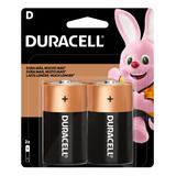 Ba-ter-ia Alcalina D 2 Unidades Duracell