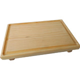 Plato Para Carnes  Sushi  Madera Pino 20 X 20 Jgo 10 Pzas