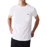 Remera Hombre Lacoste Basica Pima O Regular Blanco