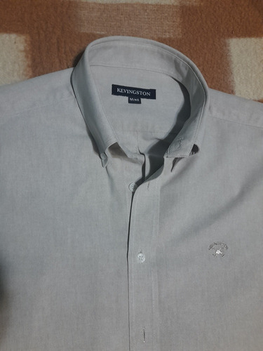 Camisa Kevingston Impecable Poco Uso. Gris Hombre Talle M 44