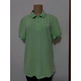 Camisa Polo adidas Manga Curta Malha Verde Claro Masculina M