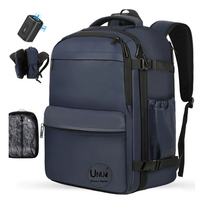 Mochila Viaje De Vacío Con Sistema De Compresión Sellado, Mochila Uniuni Impermeable Espaciosa, Equipaje De Mano Carry On Antirrobopara Hombre Y Mujer Color Azul | Envío gratis