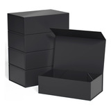 Cajas De Regalo Negras De 10 X 6 X 3 Pulgadas Con Tapa