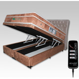 Cama Box Baú King C/ Massageador Magnético Box Baú Reforçado