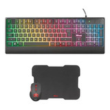 Combo Gamer Teclado, Mouse, Y Mouse Pad Trust Ziva