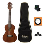 Kit Ukulele Concert Kalani Tribes 200 Ct Sapele Completo