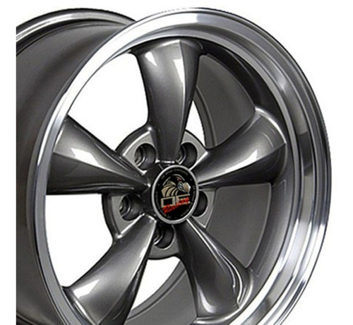 Juego De 4 Rines Bullit Anthracite 18x9 Para Mustang 94 - 04