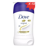 12 Desodorantes Dove Original Crema Humectante. 48 Hs.