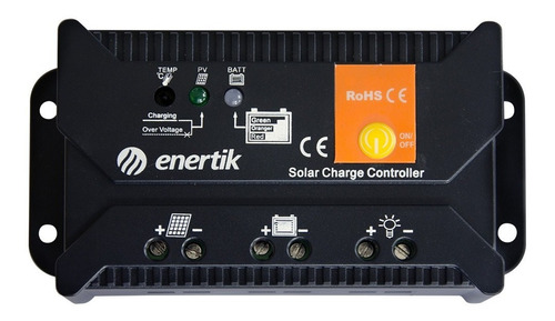 Regulador De Carga Panel Solar 12v/24v 10a - Enertik