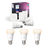 Kit Inicio 3 Lamp. Philips Hue Rgb + Switch + 3 Lamp Calida