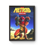 Poster Moldurado Metroid 2 Quadro A4