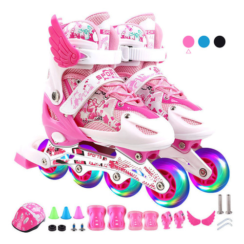 Patines Ajustables Para Niños Glitter Roller Skating