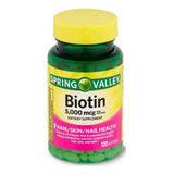 Biotina 5000mcg (120 Cápsulas Blandas) Spring Valley