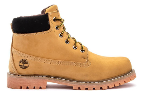 Bota Coturno Timberland Yellow Classic Inch Couro Sola Latex